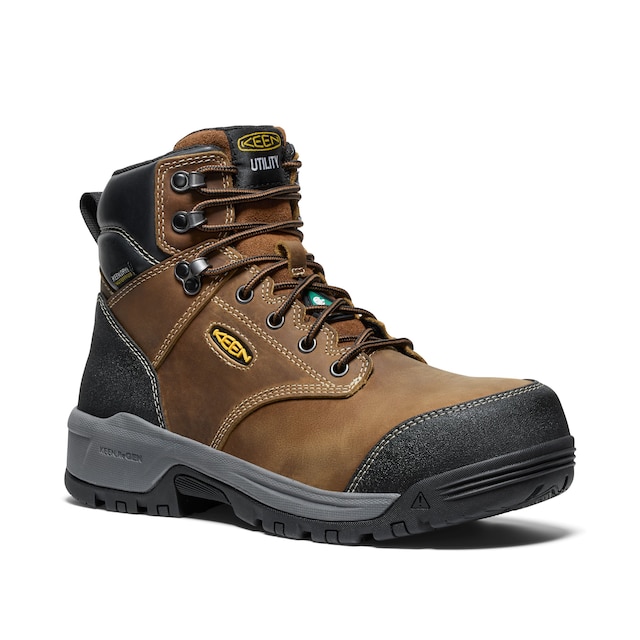 KEEN Men's Evanston 6 Inch Composite Toe Composite Plate Waterproof Work Boots