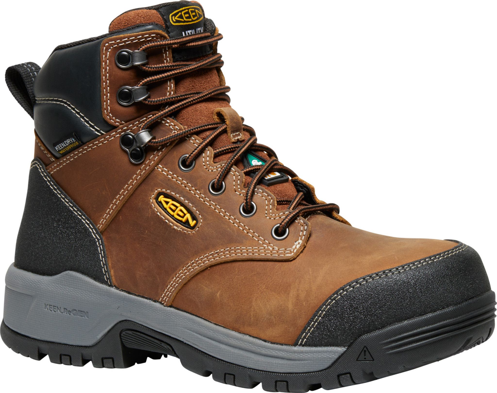 Bottes de travail étanches à l'eau de 6&nbsp;pouces à protection en composite pour hommes, Evanston, KEEN