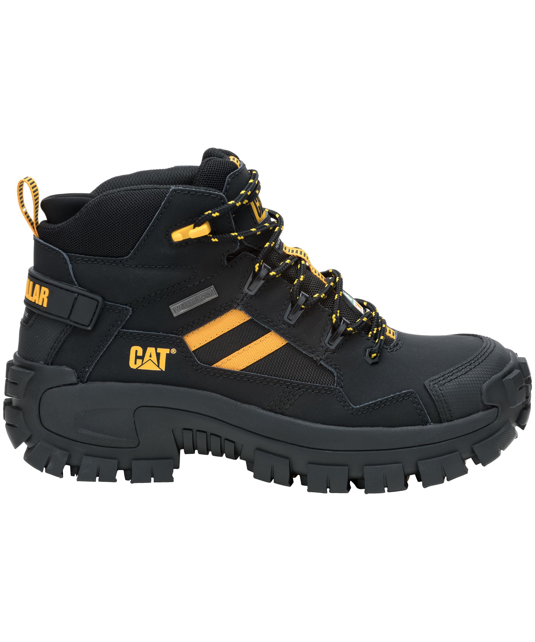 CAT Men's Invader Composite Toe Composite Plate Mid Cut Safety Hiker Boots