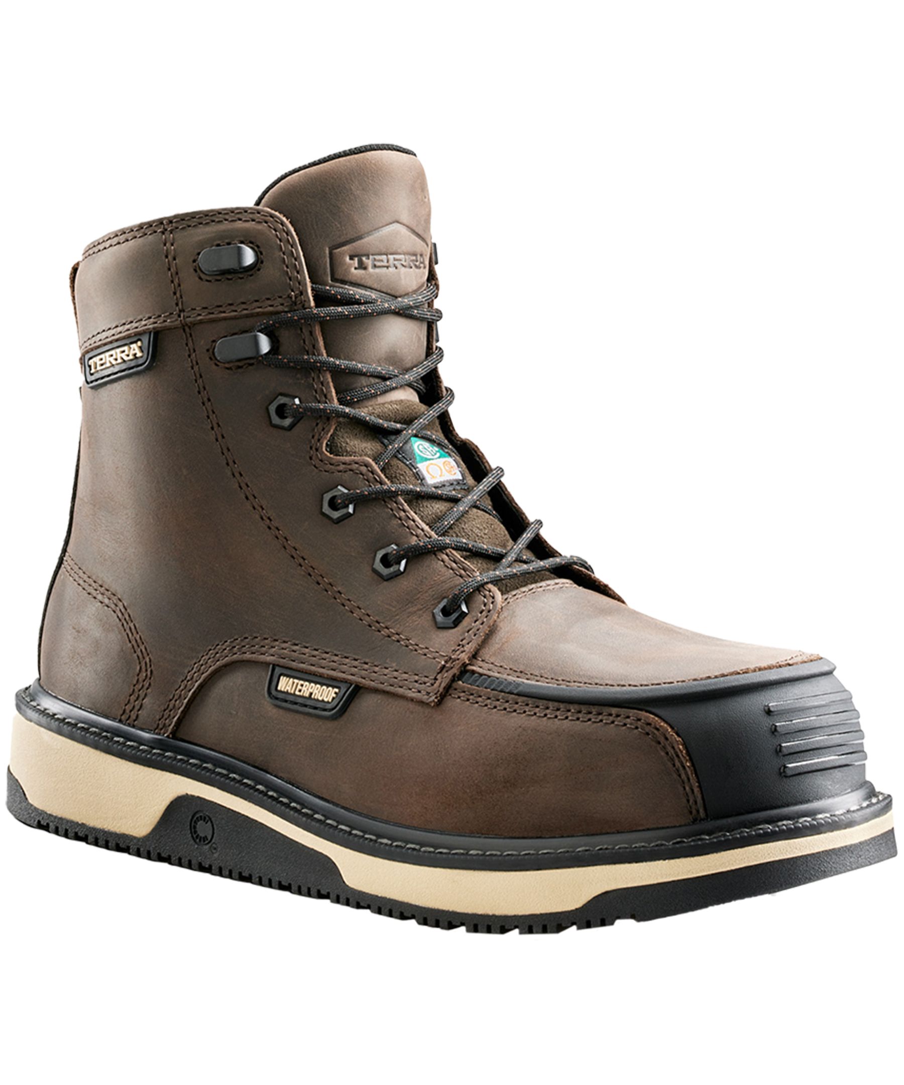 Terra Men's Ironstone Wedge 6 Inch Composite Toe Composite Plate Work Boots