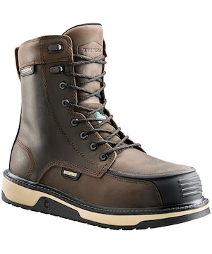 Terra Men's Ironstone 8 Inch Composite Toe Composite Plate Waterproof Moc Toe Wedge Boots