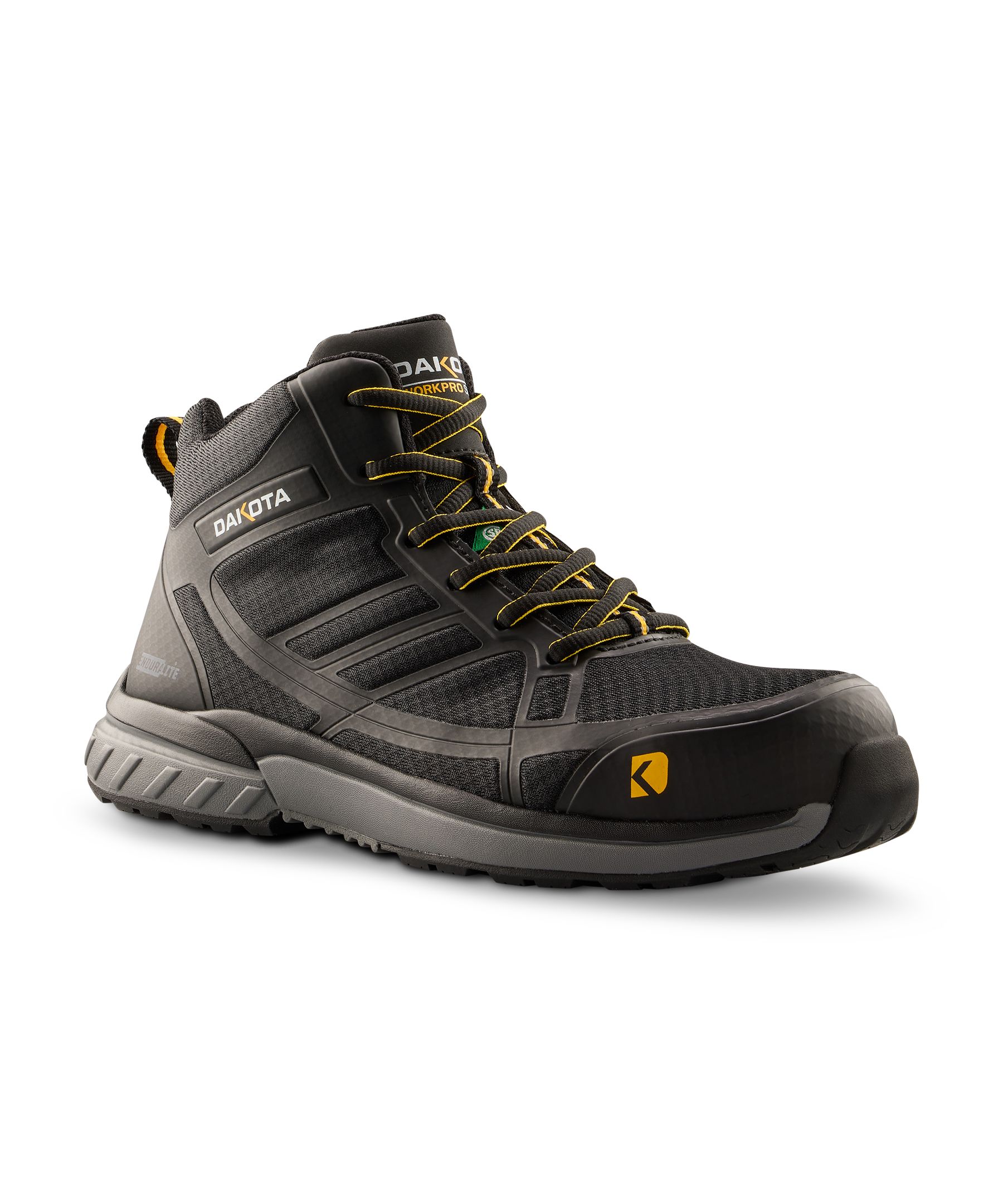 Chaussures de sport sécuritaires mi-hautes à protection en aluminium et plaque en acier avec ENDURALITE pour hommes, série Workpro, Dakota