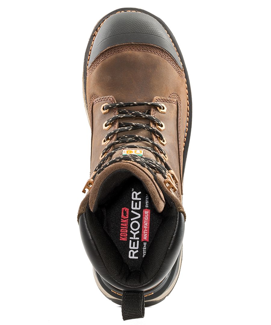 Bottes de travail étanches à l'eau de 8&nbsp;pouces avec protection en composite pour hommes, Neragon, Kodiak