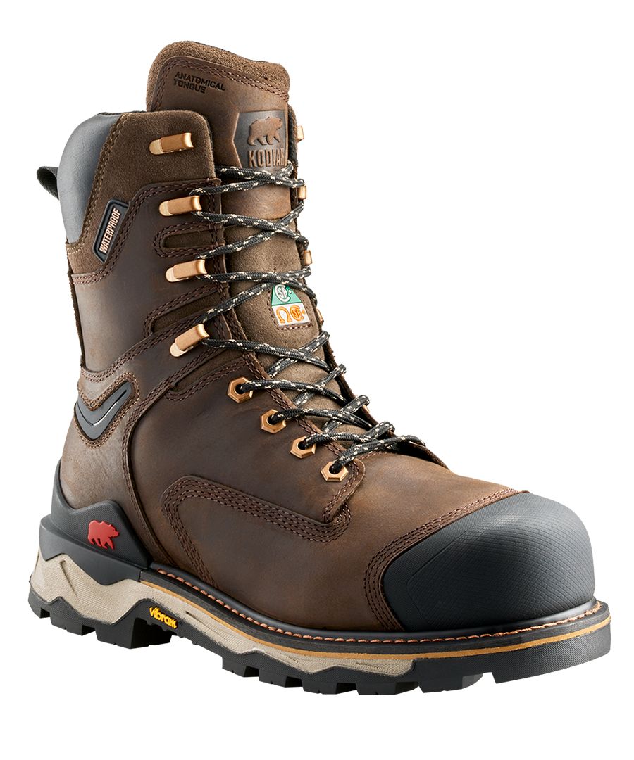 Bottes de travail étanches à l'eau de 8&nbsp;pouces avec protection en composite pour hommes, Neragon, Kodiak