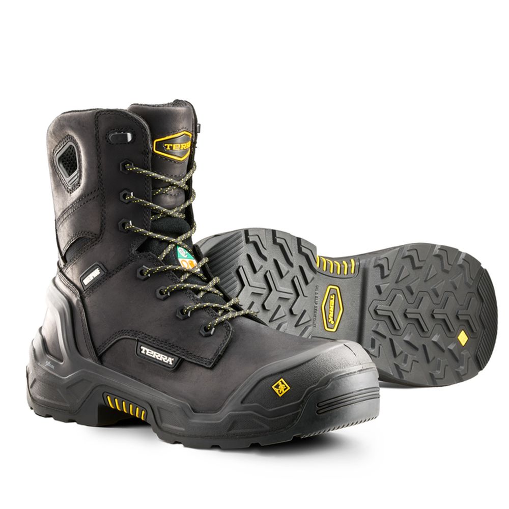 Terra Men's Exile 8 Inch Composite Toe Composite Plate Waterproof Work Boots