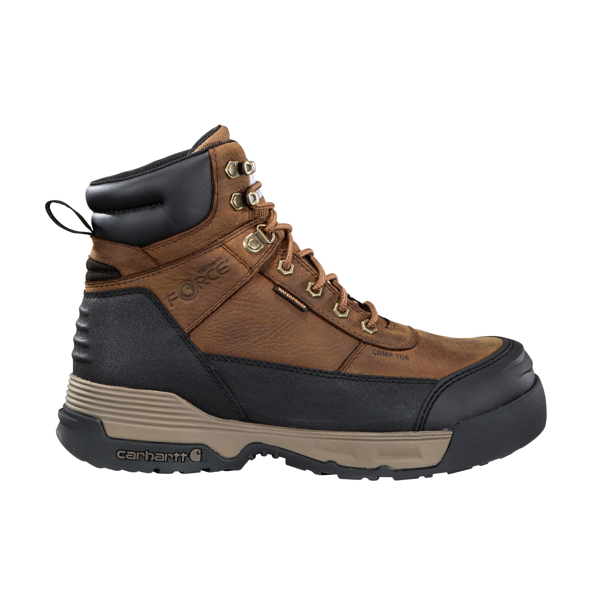 Carhartt Force 5-Inch Lightweight Sneaker Boot Brown Leather Work Shoes Mens Men main image 3
