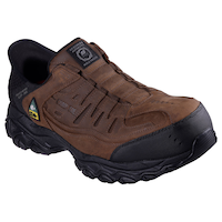 Skechers Men's Safety SD Athletic Slip In Shoes Front_Three_Fourths_Angled_Right