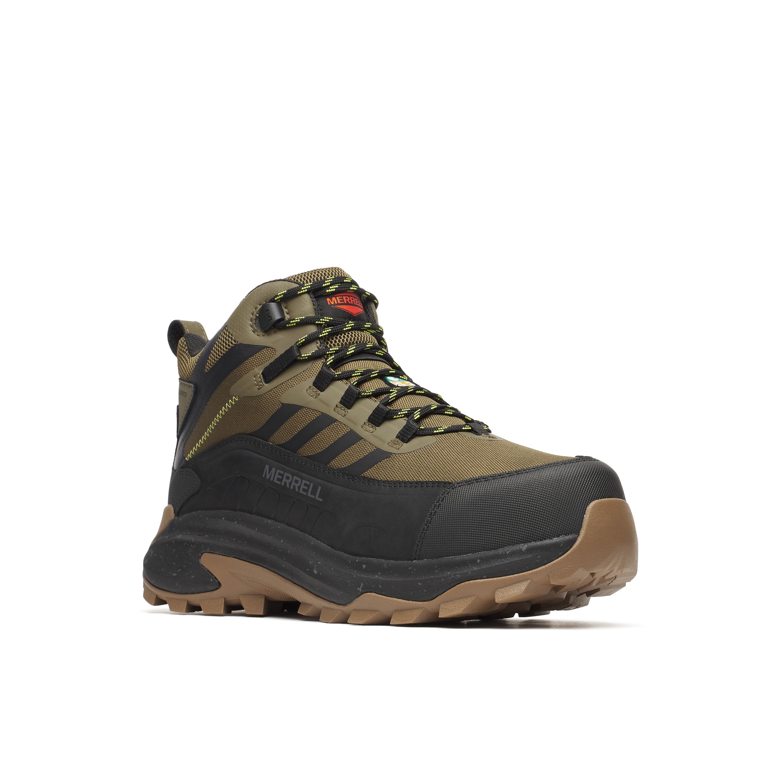 Merrell Work Men's Moab Speed 2 Fx Waterproof Composite Toe/Composite Plate Medium Cut Hiker