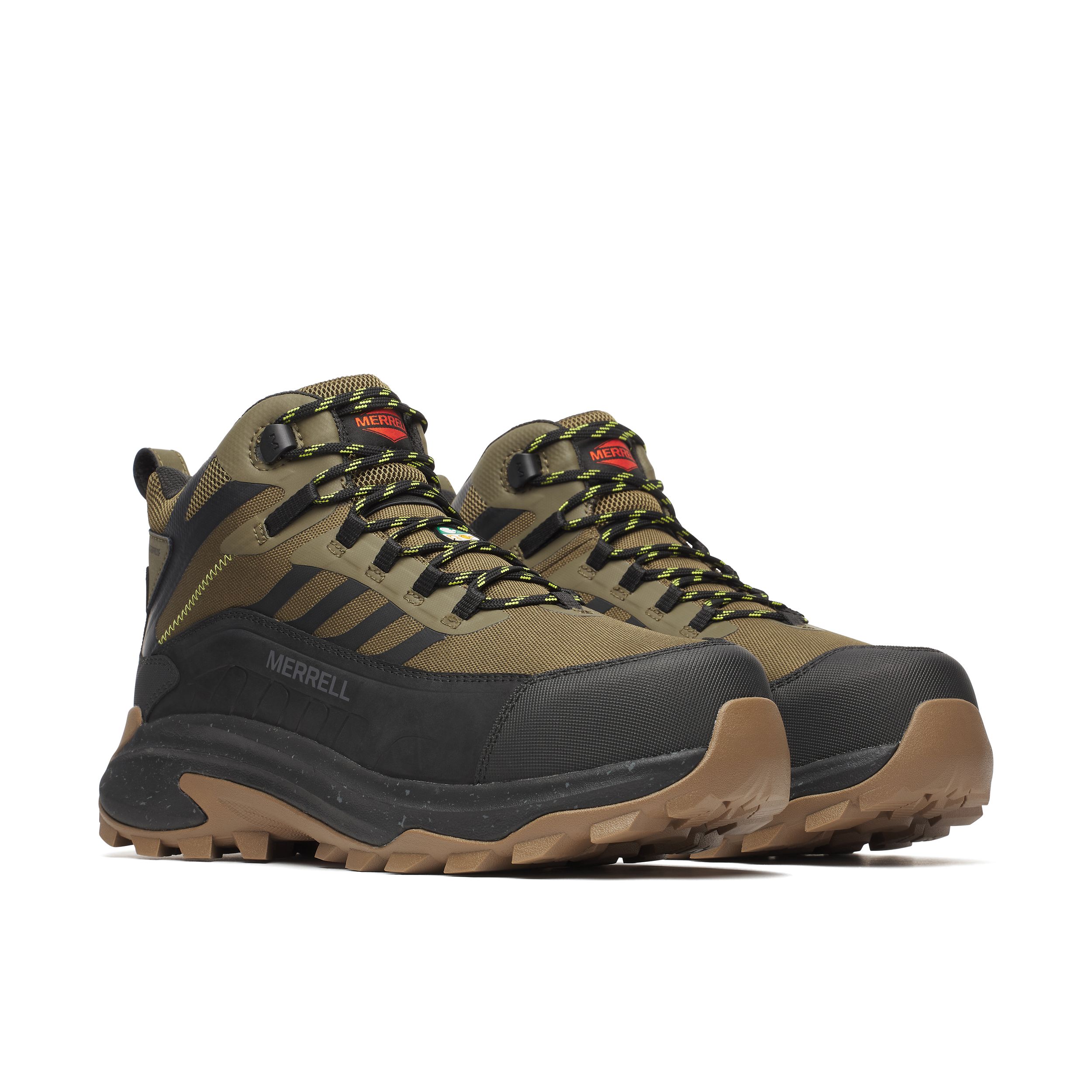 Merrell Work Men's Moab Speed 2 Fx Waterproof Composite Toe/Composite Plate Medium Cut Hiker