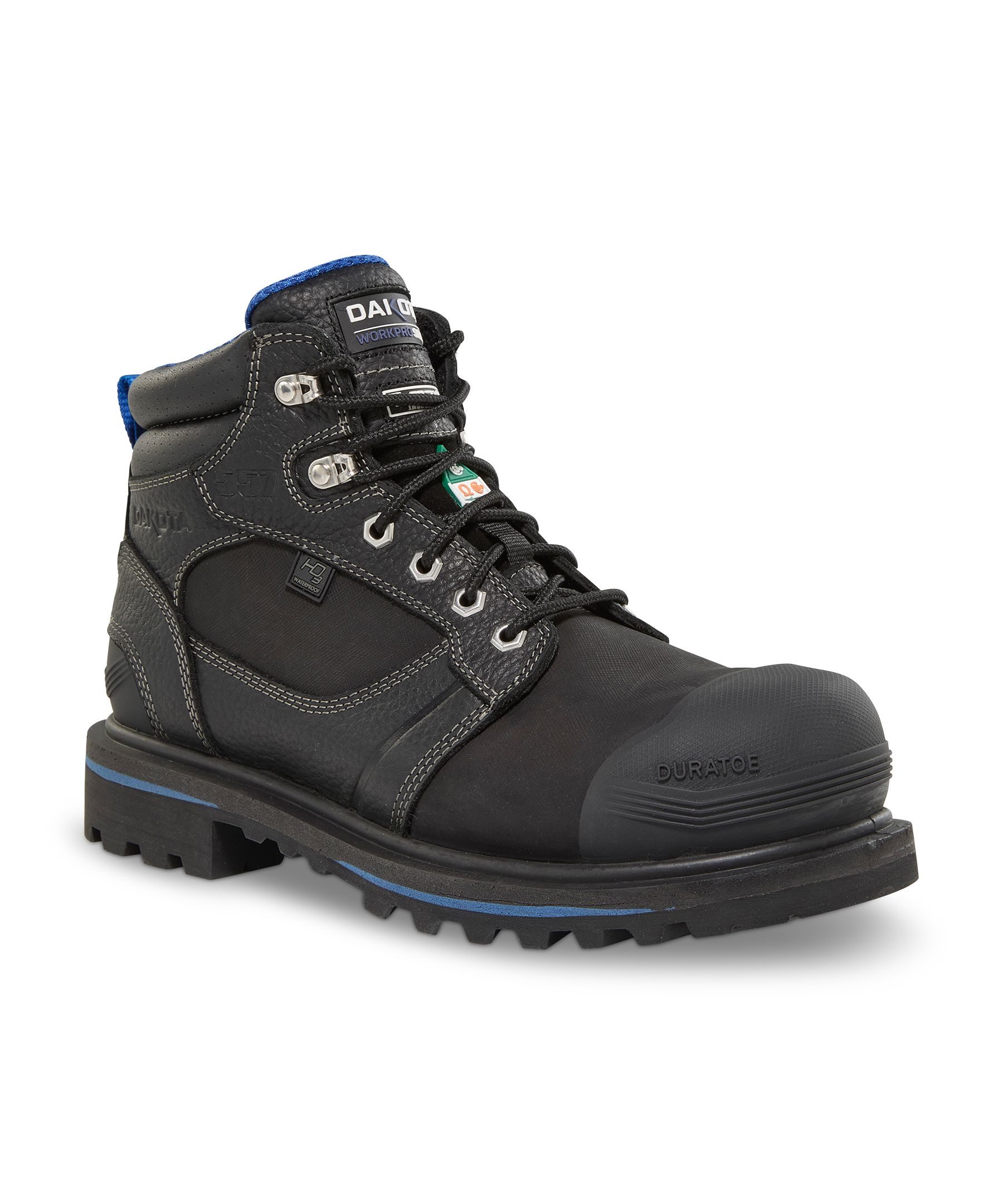 Bottes de travail de 6&nbsp;pouces à protection en acier et composite pour hommes, 557, Dakota WorkPro Series