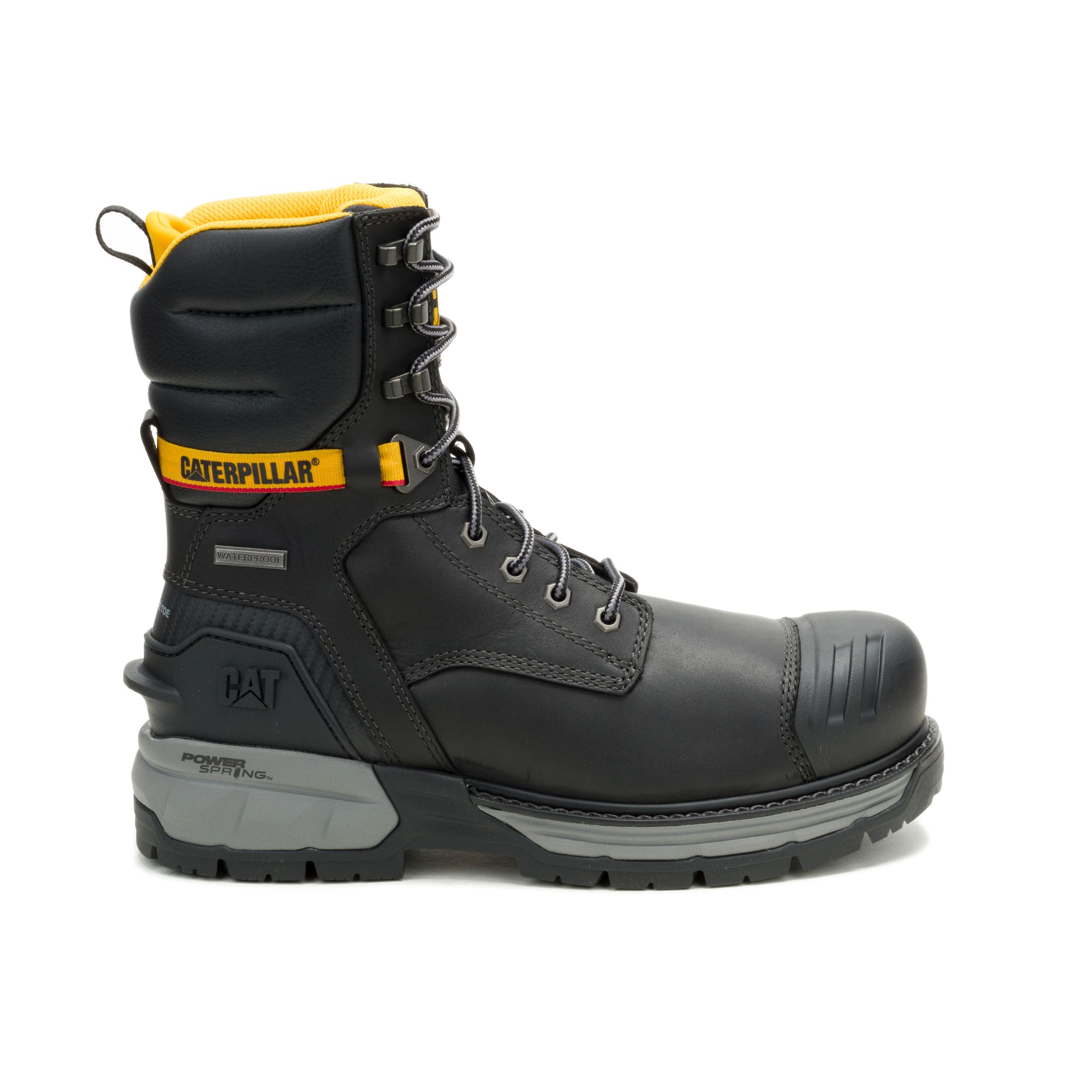 Bottes de travail imperméables de 8&nbsp;po pour hommes, Power Spring, CAT