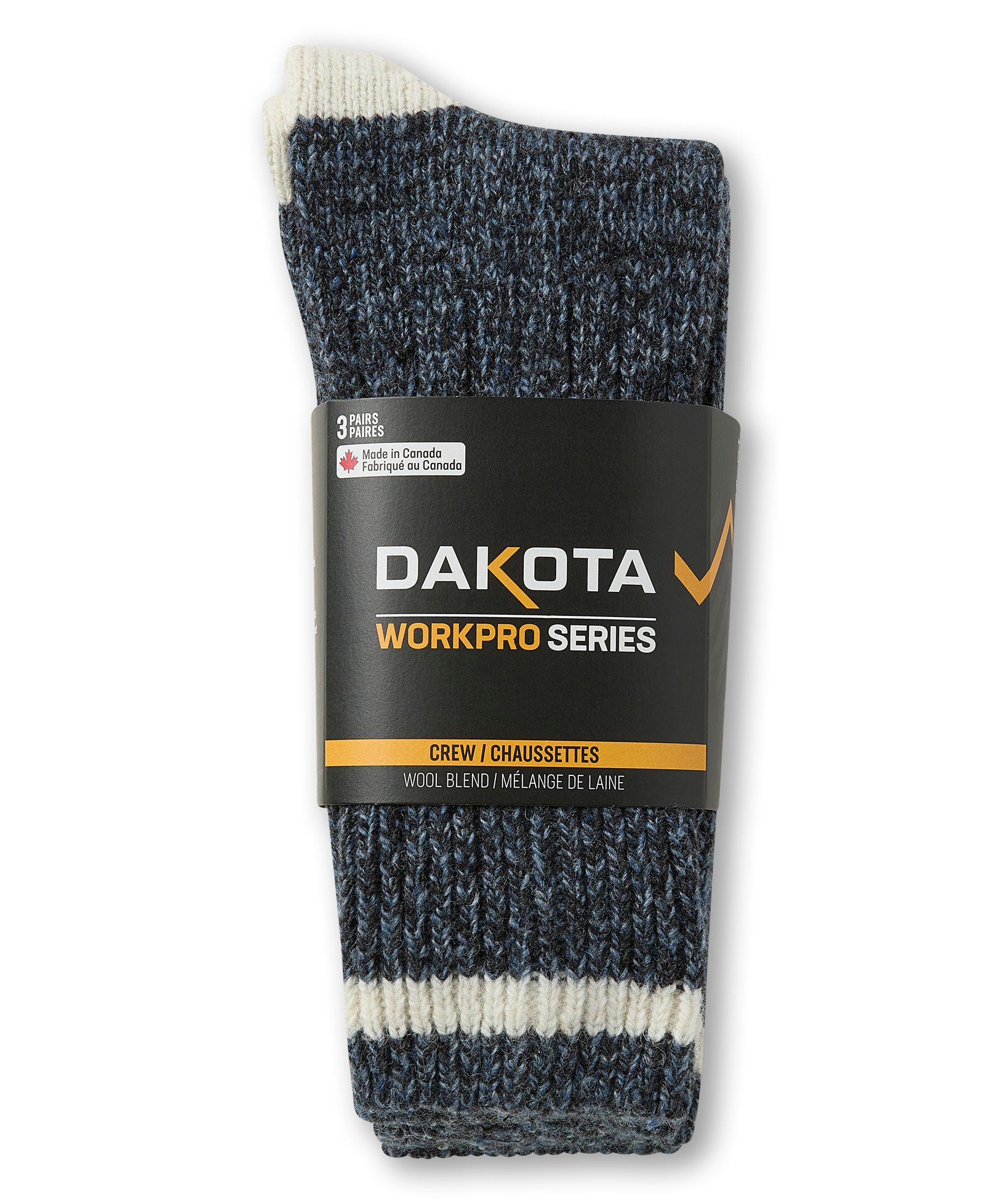 Chaussettes de travail Dakota Workpro Series, pour hommes, paquet de 3&nbsp;paires