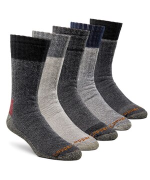 Copper Sole Mens' 5 Pack Thermal Work Socks