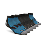 Columbia Men's 6 Pack Moisture Guard Crew Sport Socks - Black Blue Front_Angled_Right