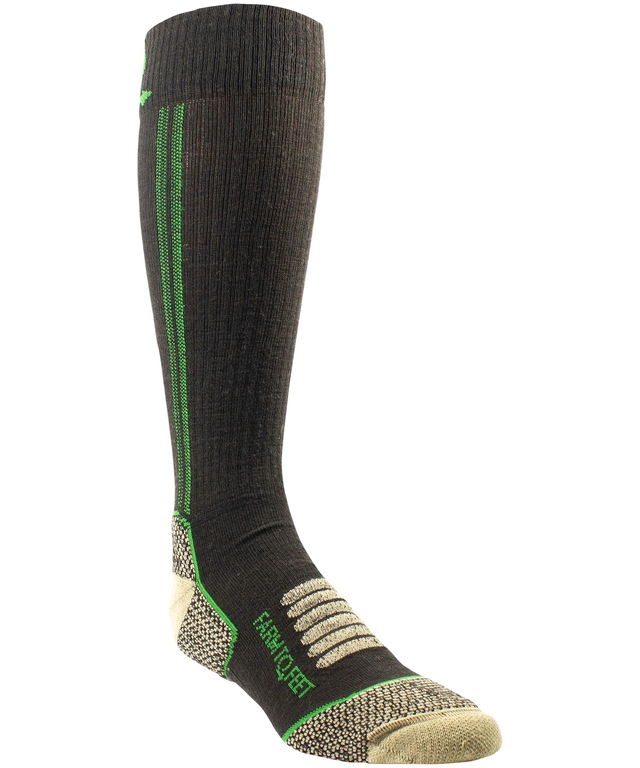 Chaussettes Farm to Feet mi-mollet pour chasse et pêche à rembourrage léger ciblé pour hommes, Ely