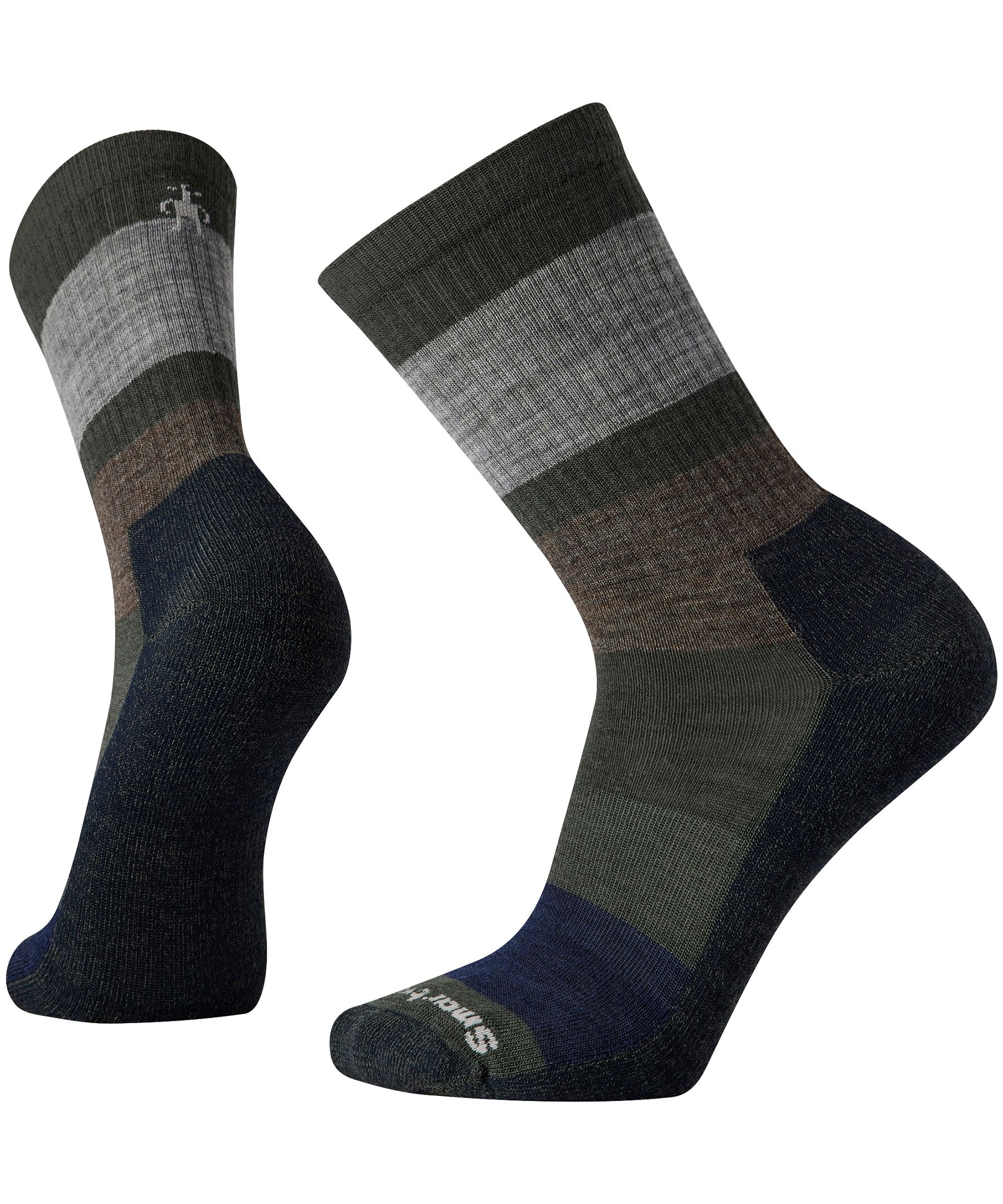 Smartwool Men's Everyday Colour Block Crew Socks - Dark Sage