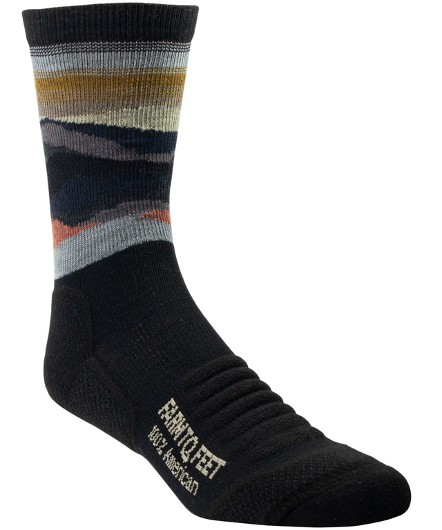 Farm to Feet Men's Max Patch Trail Light Targeted Cushion Merino Wool 3/4 Crew Socks