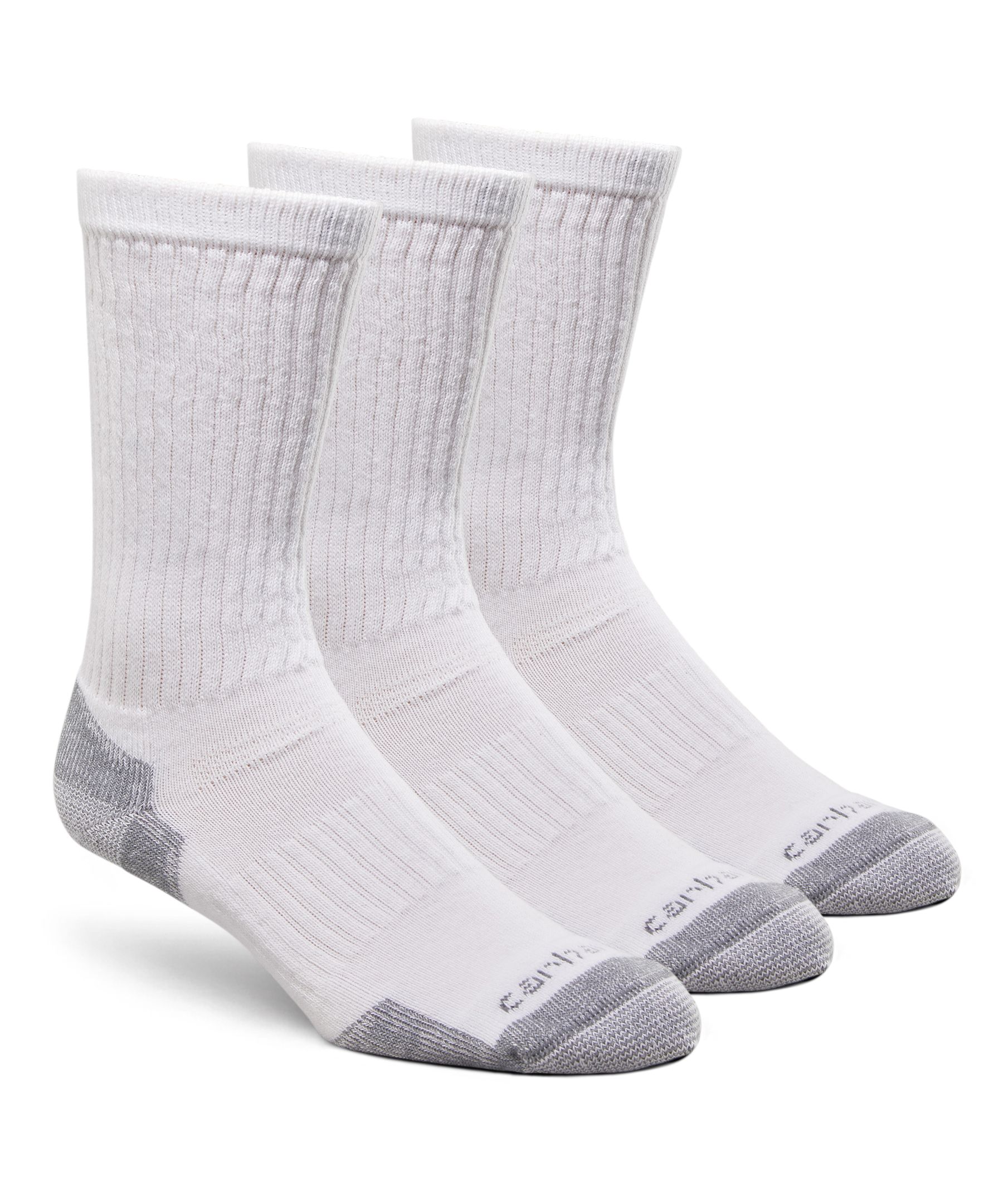 Mi-chaussettes de travail en mélange de coton d’épaisseur moyenne pour hommes, paquet de 3&nbsp;paires, Carhartt