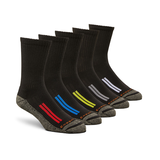 Copper Sole Men's 5 Pack Extreme Athletic Moisture Guard Technology Crew Socks Front_Angled_Right