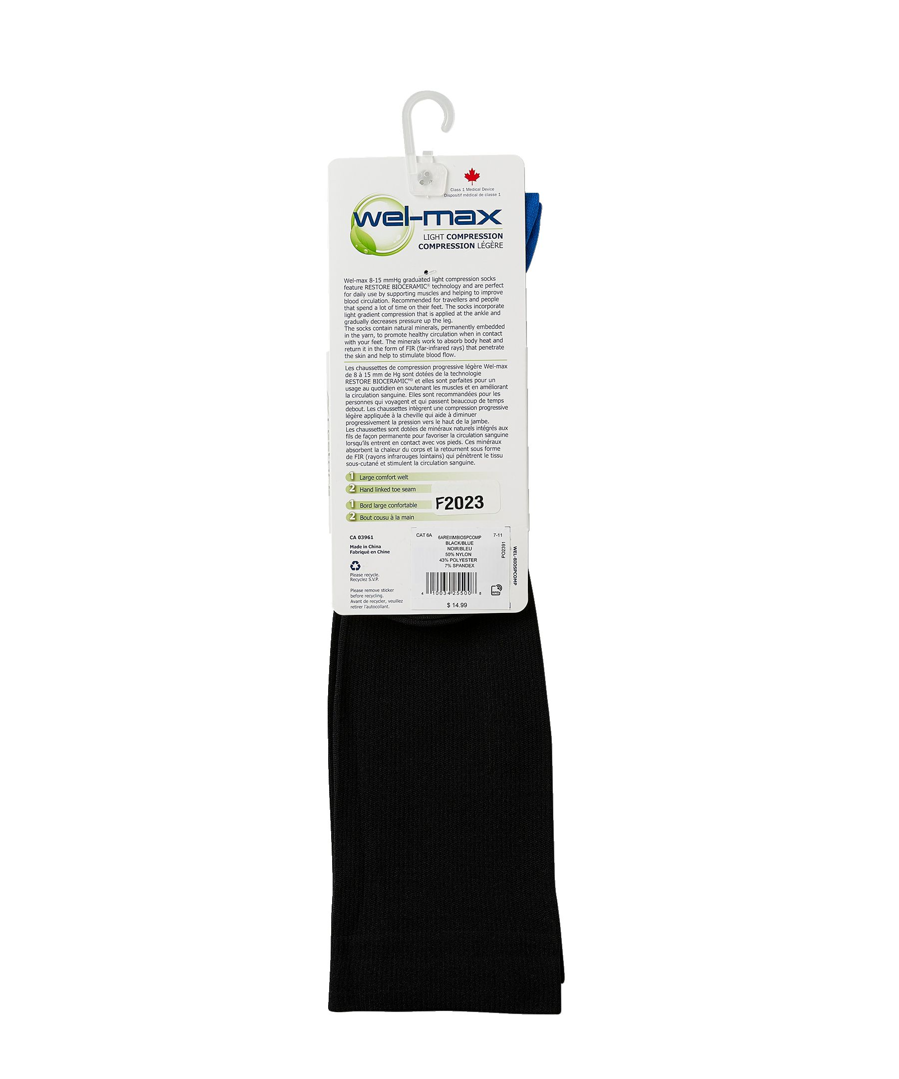 Wel-max Men's Bioceramic Low Compression Sport Socks