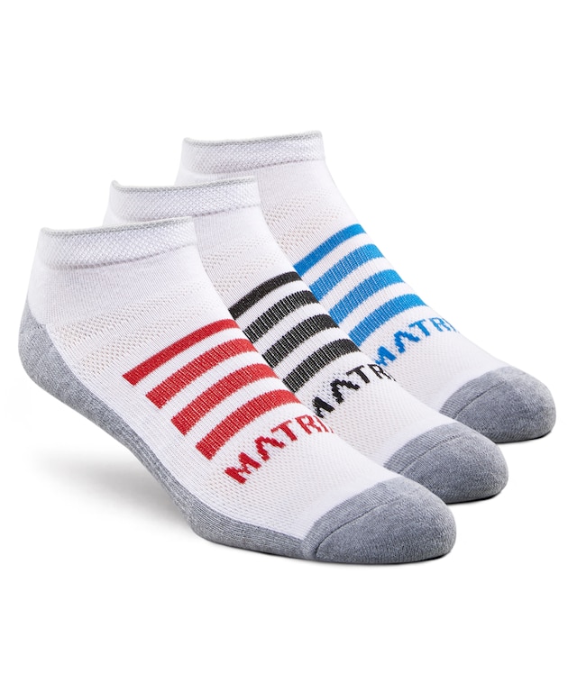 Matrix Men's 3 Pack FRESHTECH Quad Comfort Low Cut Sport Socks Marks