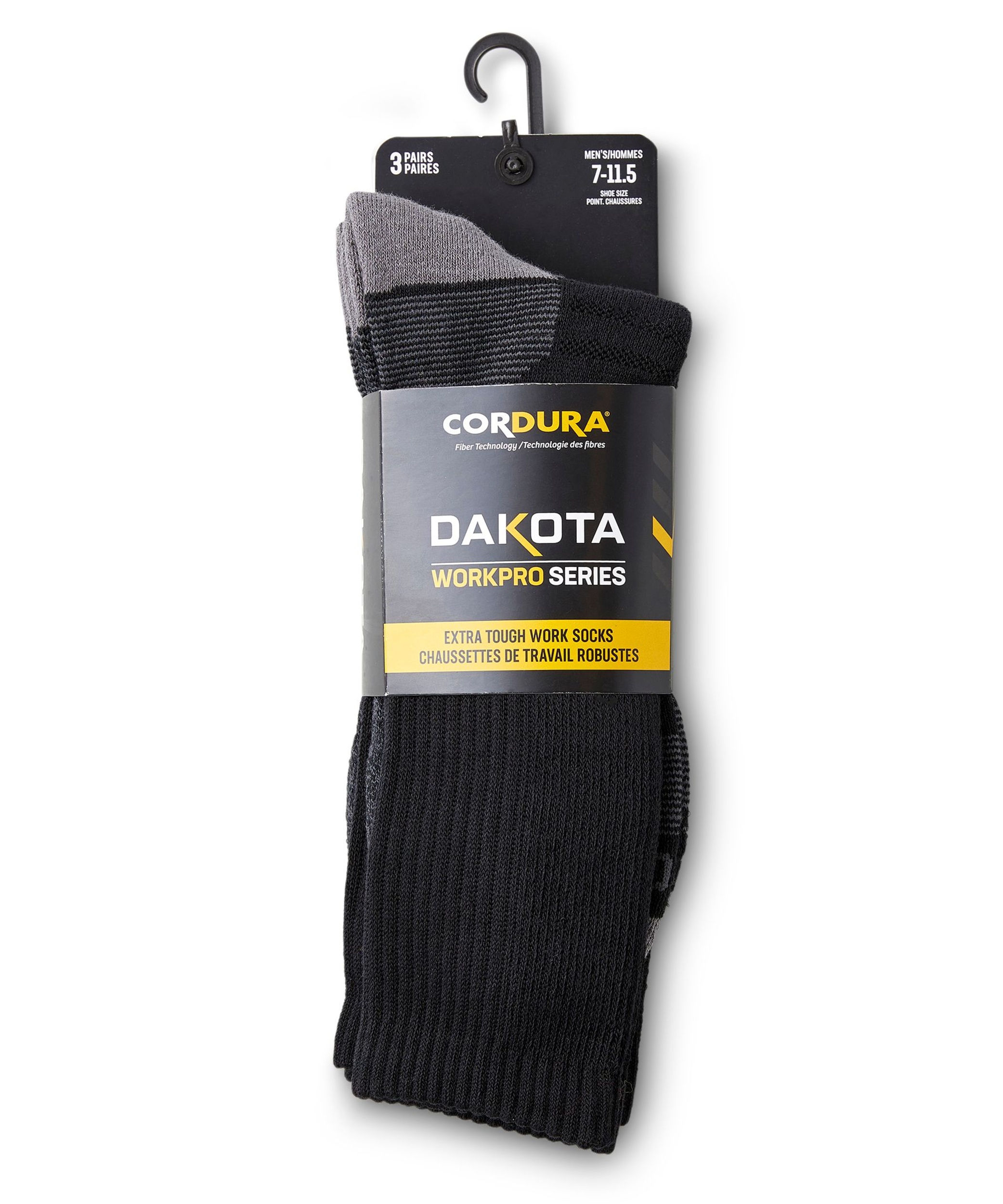Mi-chaussettes de travail en laine pour hommes, Merrell, paquet de 3 paires | L'Équipeur