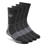 Columbia Men's 4 Pack Moisture Control Cushioned Crew Socks Front_Three_Fourths_Angled_Right