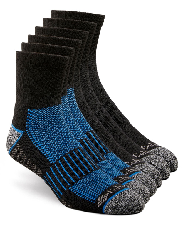 Chaussettes de sport un quart avec Fastdry pour hommes, Columbia, paquet de 6 paires Front_Three_Fourths_Angled_Right
