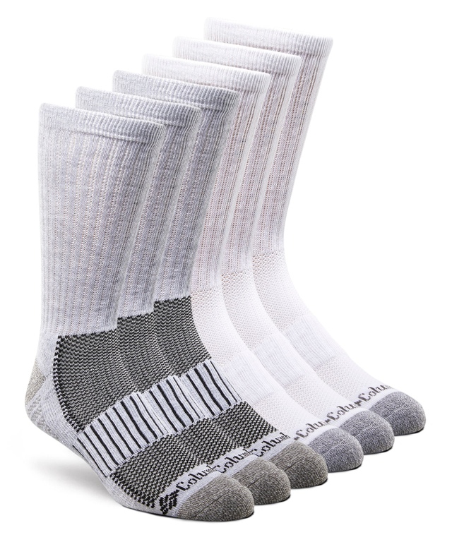 Mi-chaussettes de sport avec Fastdry pour hommes, Columbia, paquet de 6 paires Front_Three_Fourths_Angled_Right