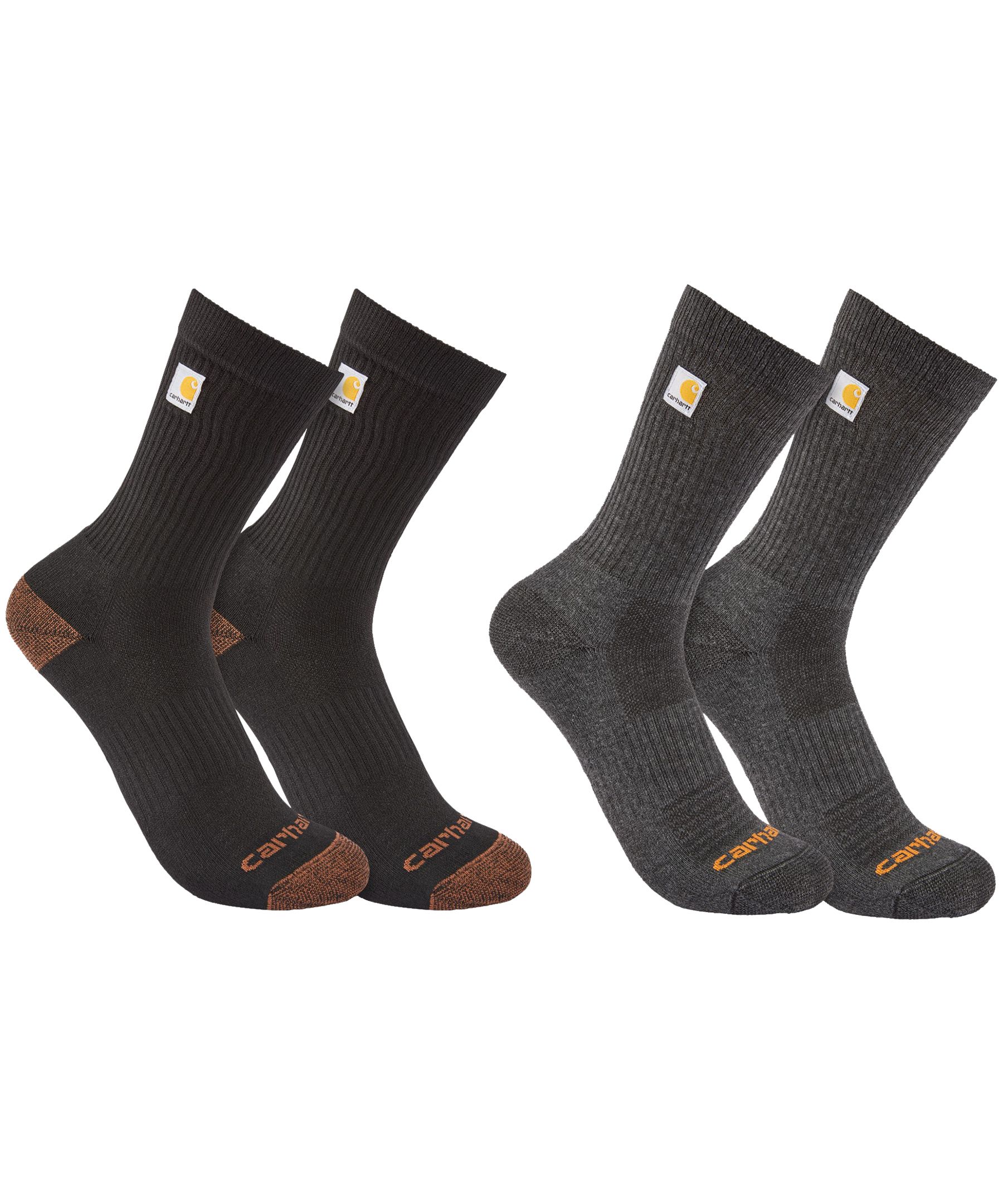 Carhartt Men's 2 Pack Midweight Logo Crew Sock | Marks