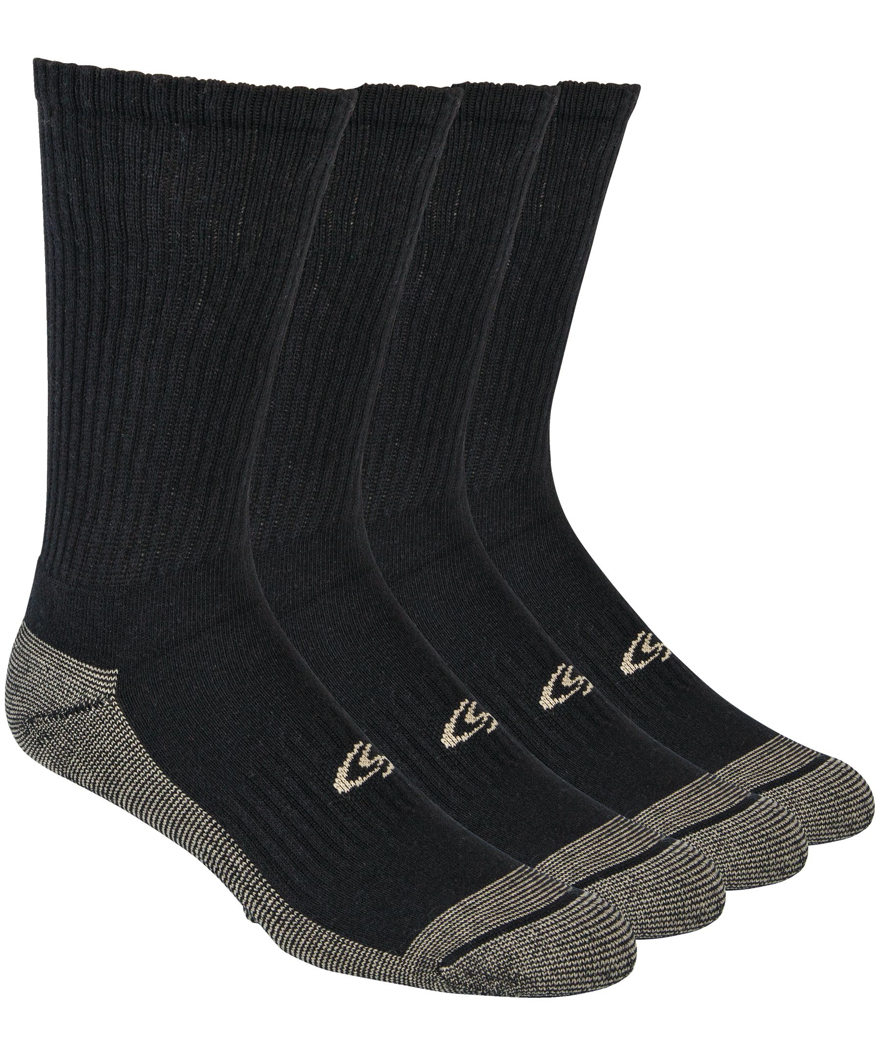Mi-chaussettes sportives avec Moisture Guard pour hommes, Copper Sole, paquet de 4&nbsp;paires