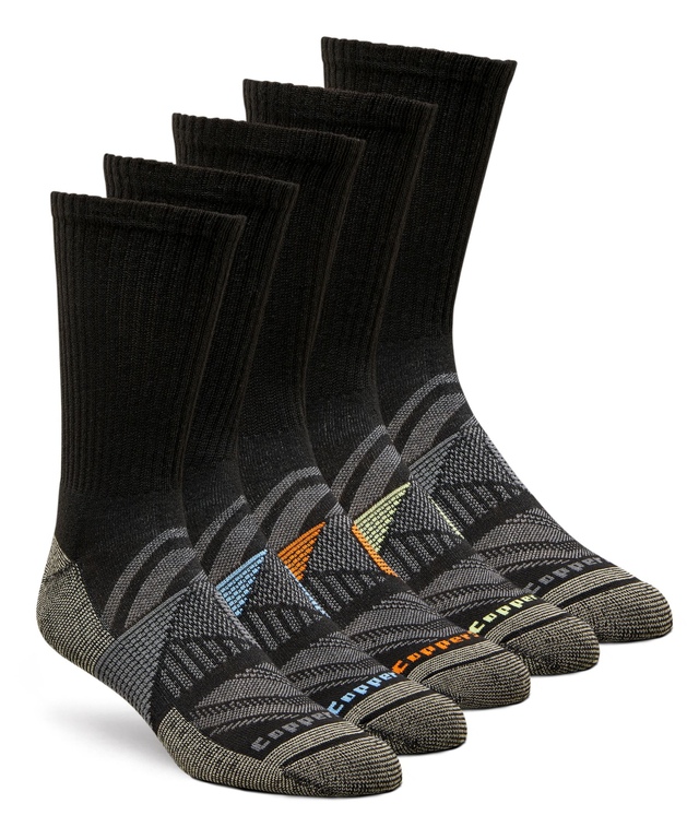 Mi-chaussettes de sport avec Moisture Guard pour hommes, Copper Sole, Extreme, paquet de 5 paires