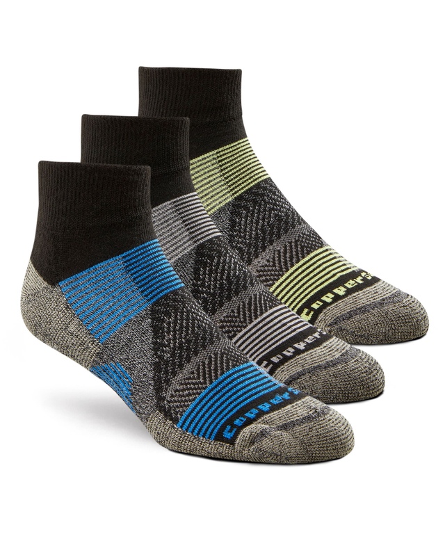 Socquettes de sport avec Moisture Guard pour hommes, Copper Sole, Extreme, paquet de 3 paires