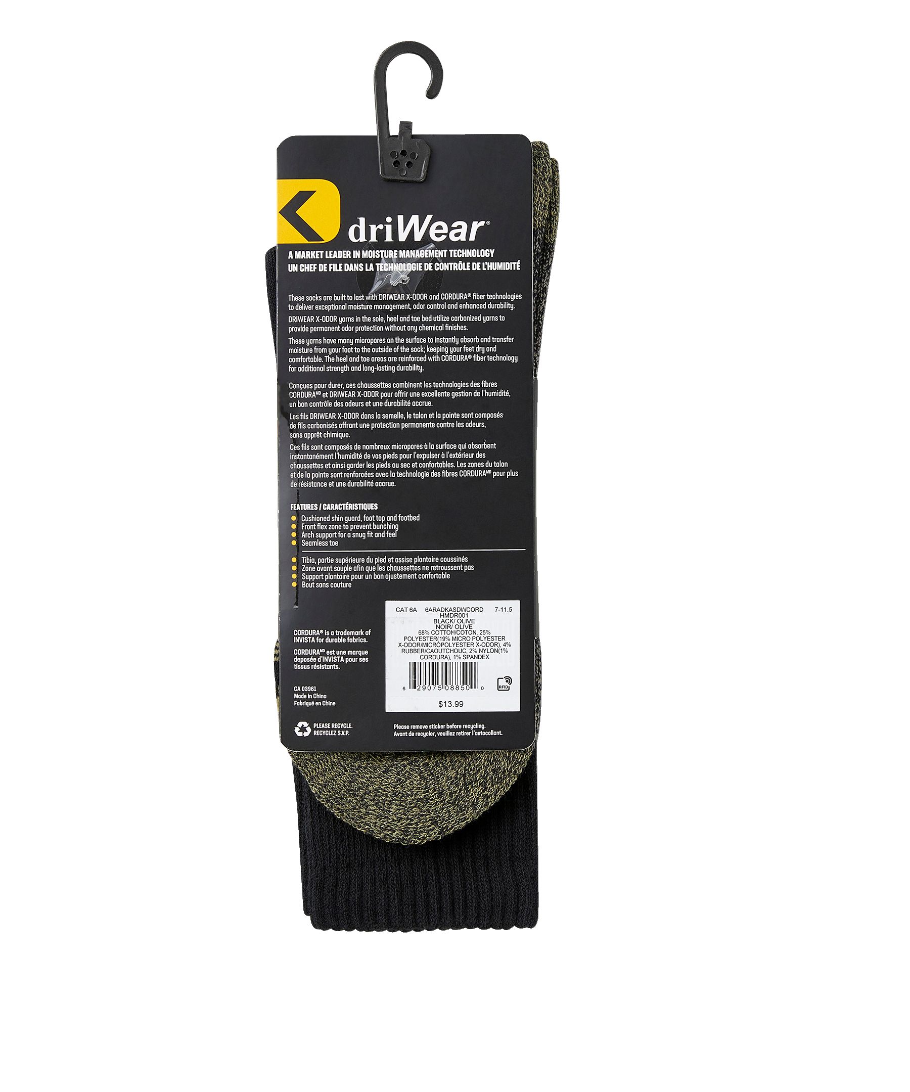 Chaussettes de travail de la série Workpro de Dakota driWear pour bottes et en mélange de Cordura, pour hommes