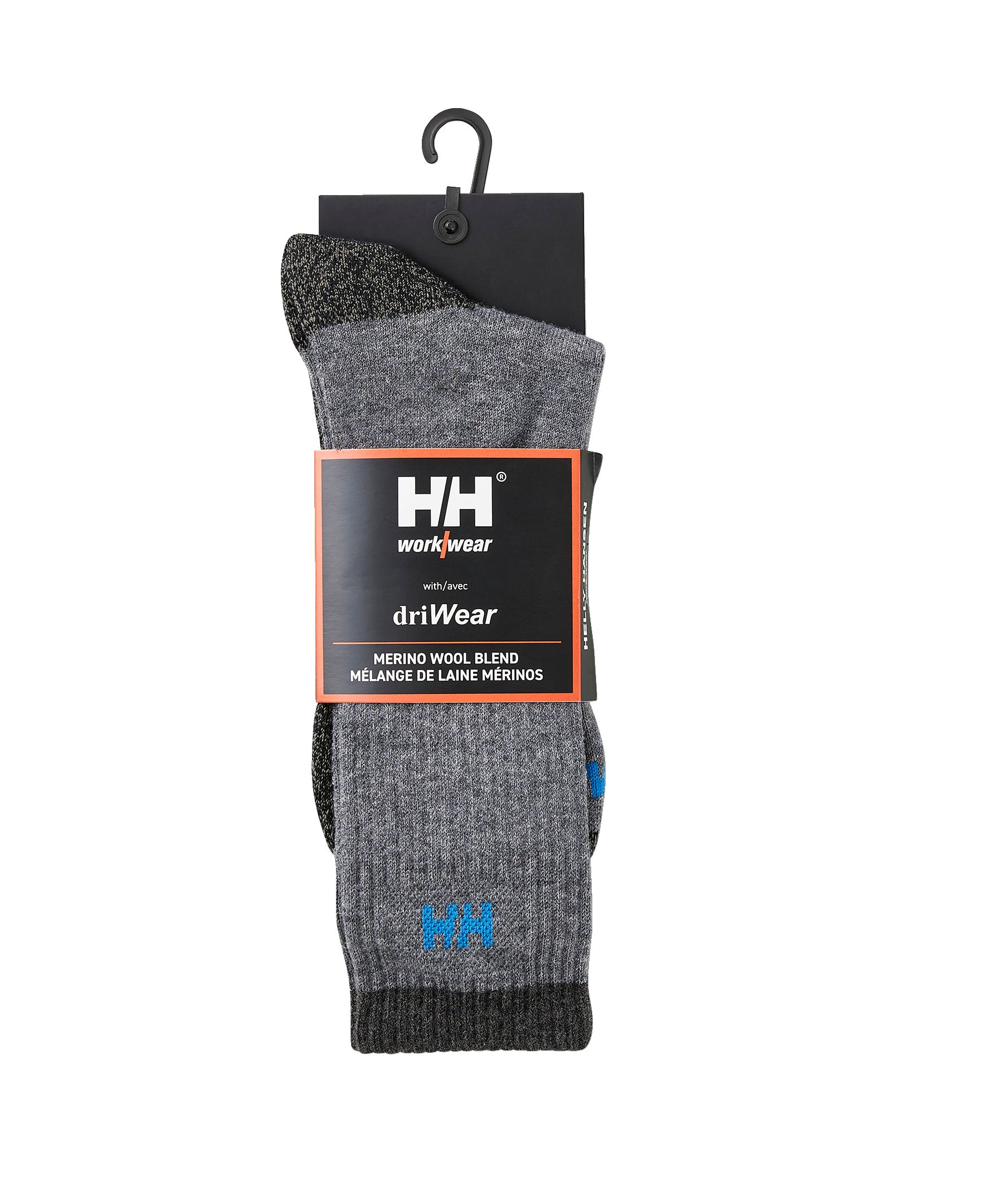 Chaussettes de travail Helly Hansen Workwear driWear en mélange de laine  mérinos avec embout d’acier, pour hommes