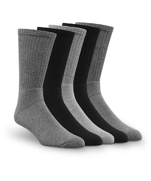 Denver Haye Men's 5-Pack Casual Crew Socks