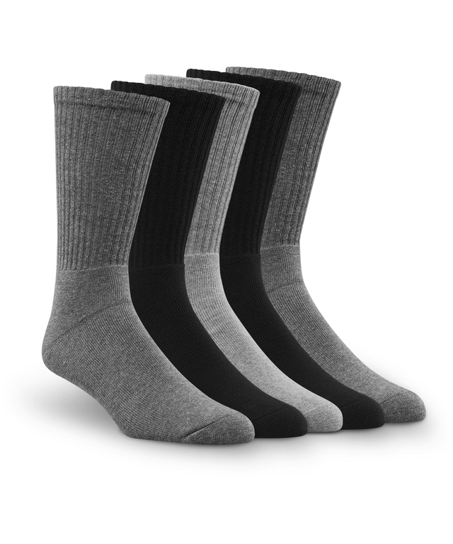 Denver Haye Men's 5-Pack Casual Crew Socks