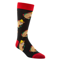 Mi-chaussettes à motif fantaisie d'aliments pour hommes, Denver Hayes Front_Three_Fourths_Angled_Right