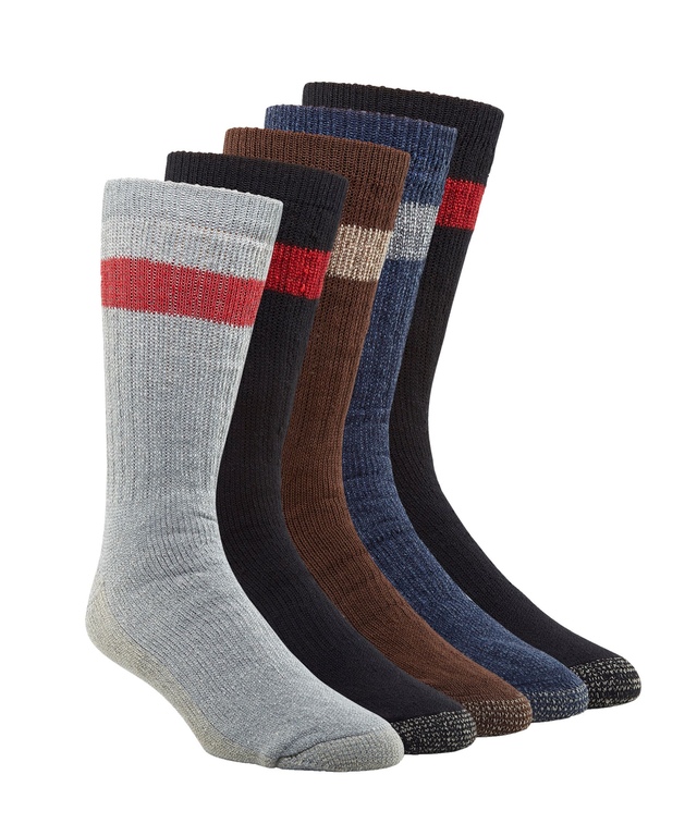 Mi-chaussettes de travail pour hommes, paquet de 5 paires, Copper Sole