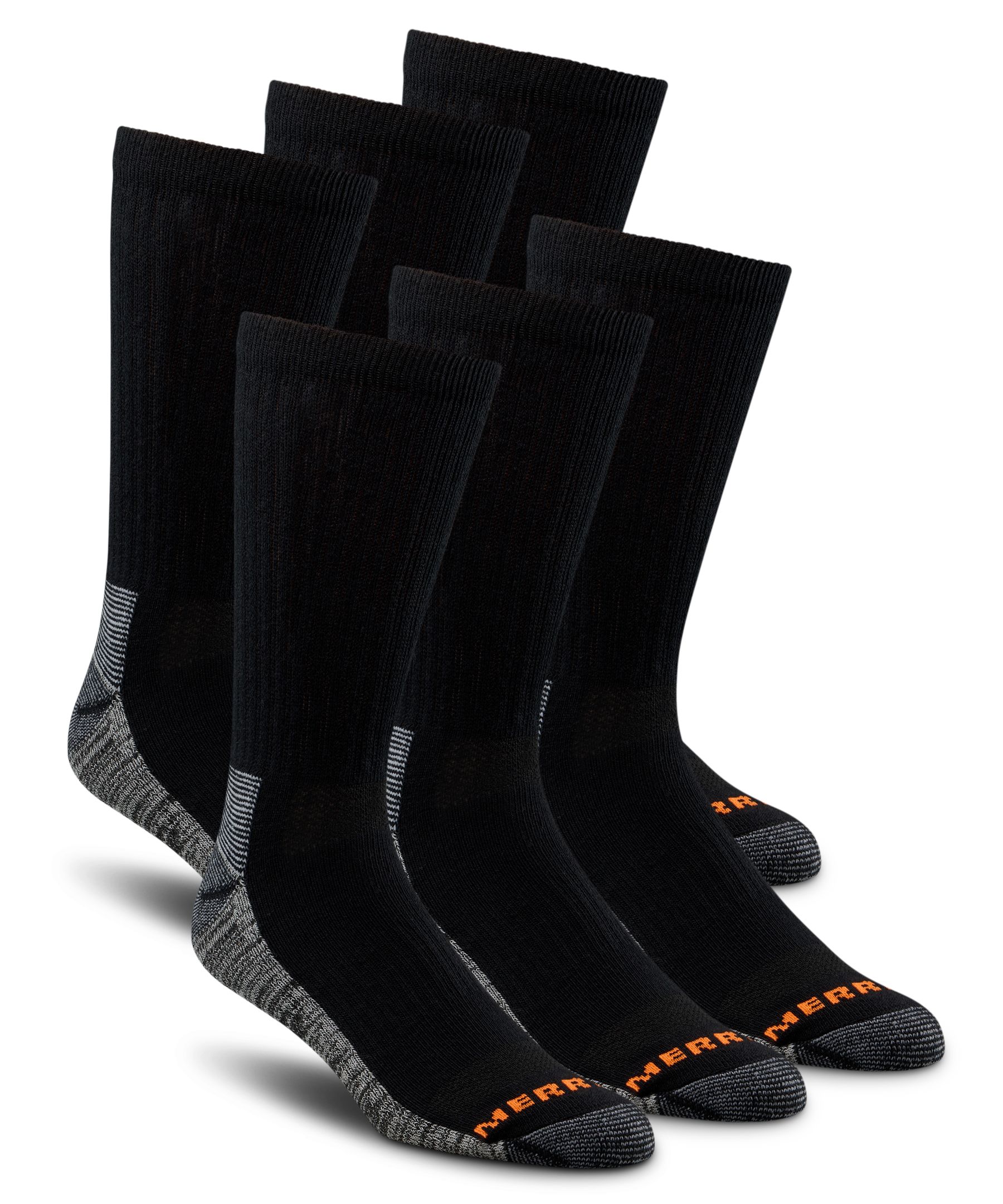 Mi-chaussettes de travail pour hommes, Merrell, paquet de 6&nbsp;paires