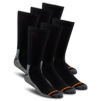 Merrell Men's 6-Pack Everyday Work Crew Socks
