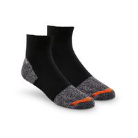 Mi-chaussettes à pointe sécuritaire en coton pour hommes, Merrell, paquet de 2&nbsp;paires Front_Angled_Right