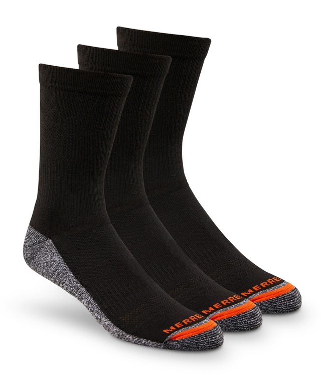 Merrell Men's 3-Pack Lightweight Work Crew Socks