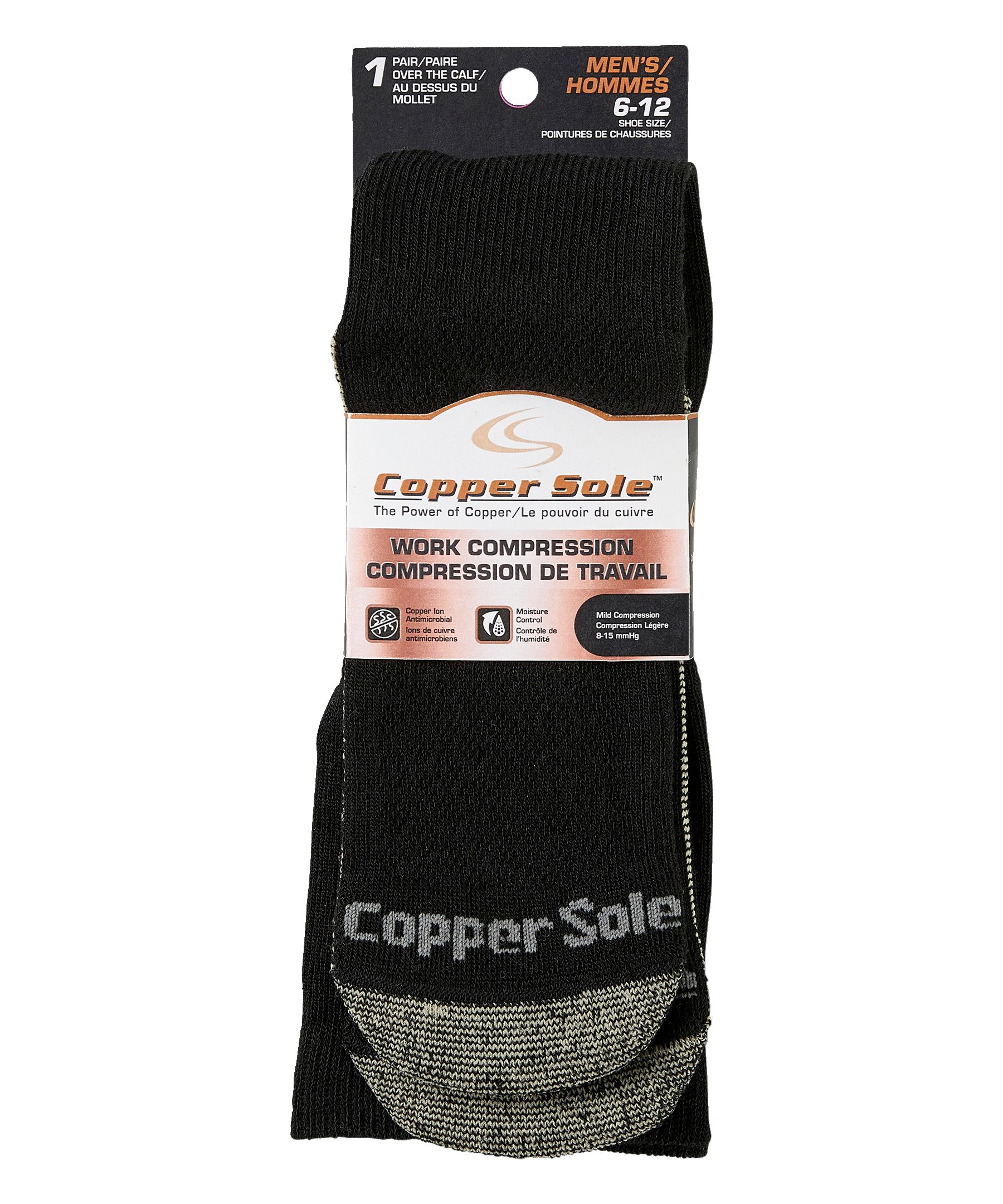 Copper Sole Men's Over The Calf Compression Socks