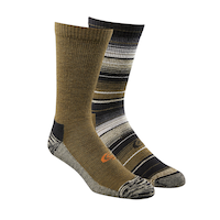 Mi-chaussettes de randonnée en laine mérinos pour hommes, paquet de 2&nbsp;paires, Copper Sole Front_Angled_Right