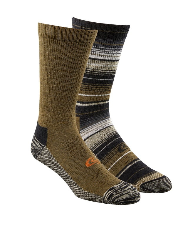 Mi-chaussettes de randonnée en laine mérinos pour hommes, paquet de 2 paires, Copper Sole