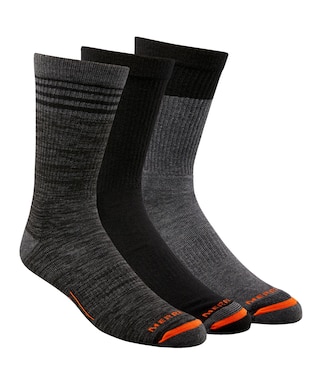 Merrell Chaussettes de travail en laine pour hommes, paquet de 3