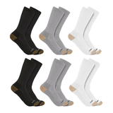 Mi-chaussettes de travail d’épaisseur moyenne pour hommes, paquet de 6&nbsp;paires, Carhartt Front_Angled_Right