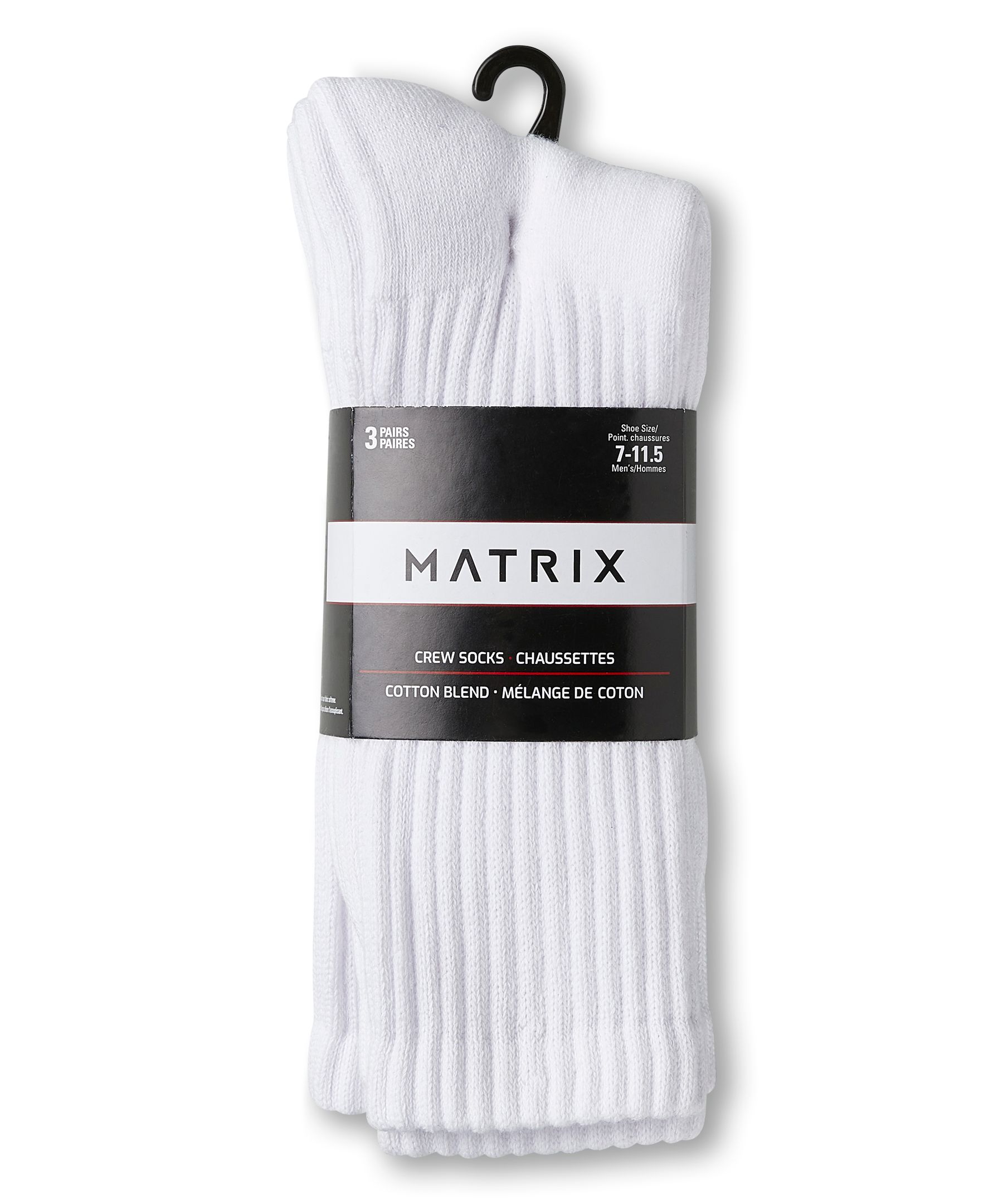 Mi-chaussettes de sport pour hommes, Matrix, paquet de 3&nbsp;paires