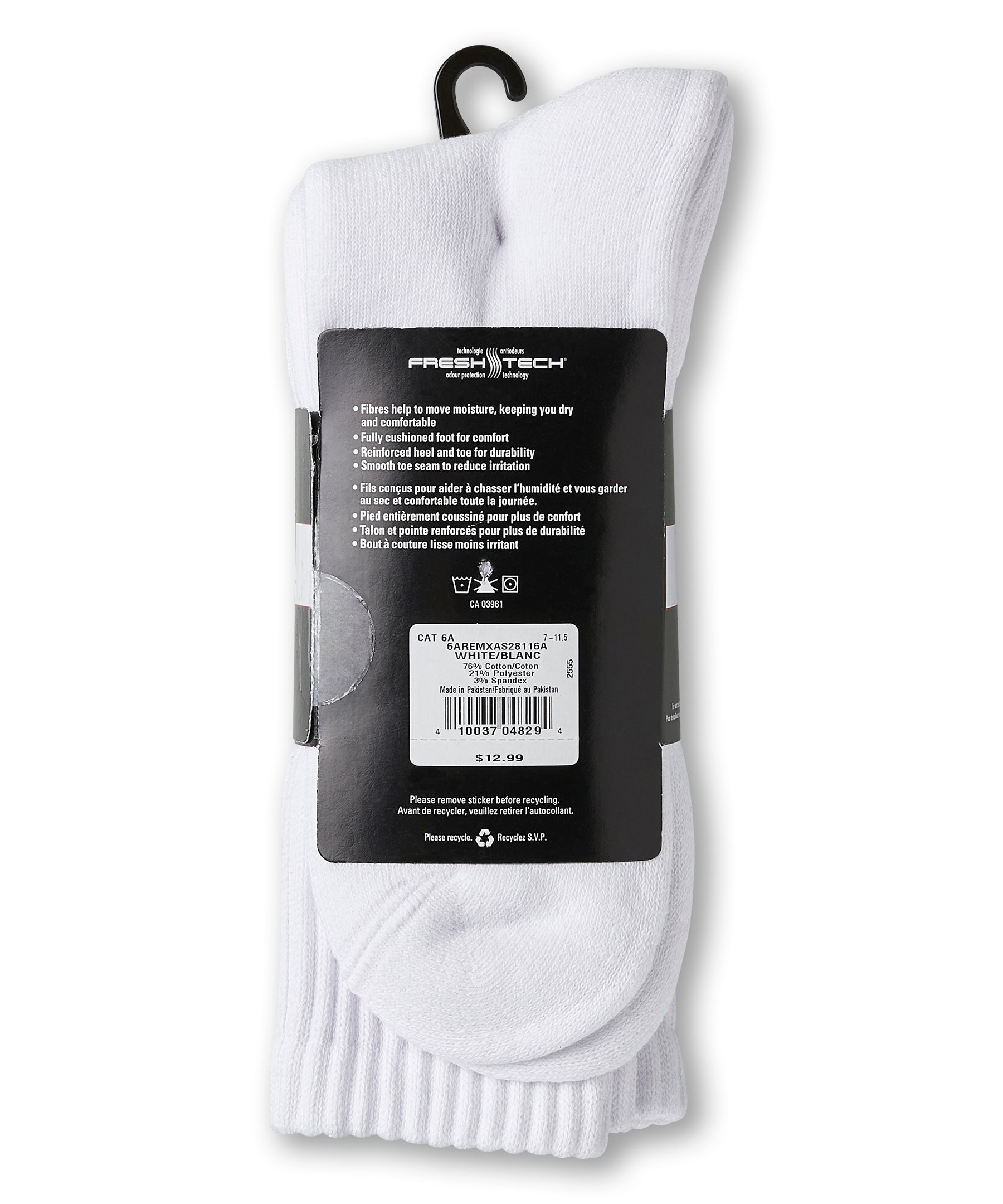 Mi-chaussettes de sport pour hommes, Matrix, paquet de 3&nbsp;paires